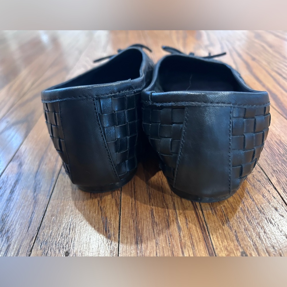 Quince Black Woven Leather Ballet Flats - Picture 8 of 8